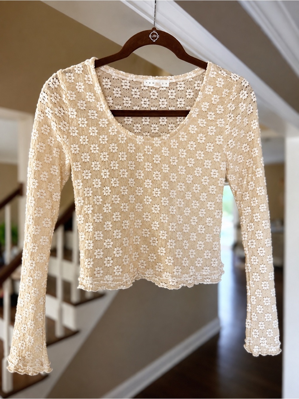 Promesa cream lace top